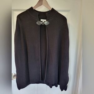 Black Poncho Cardigan